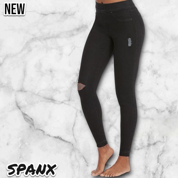 New SPANX Distressed Ankle Skinny Jeans - Picture 3 of 7